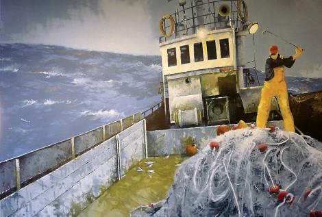 © Gérard Pétillat – Mauvaise pêche – Huile sur toile 116 x 89 cm