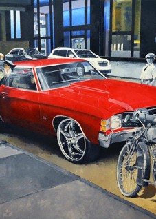 © Gérard Pétillat - NY Chevy 1970 - Huile sur toile 116 x 89 cm